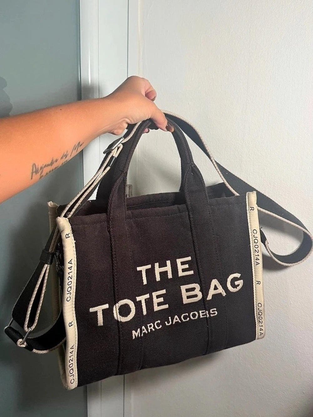 Marc Jacobs The Small Canvas Tote Bag Black & White